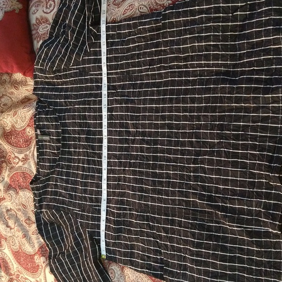 Size L check black an white loose fitting blouse - Picture 7 of 12